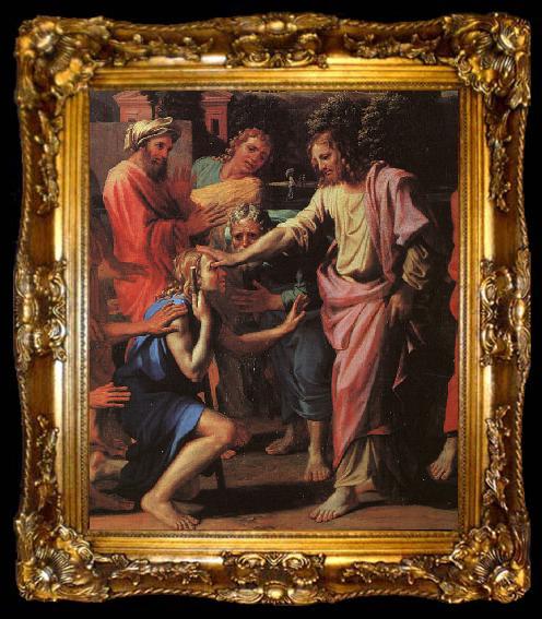 framed  Nicolas Poussin Jesus Healing the Blind of Jericho, ta009-2